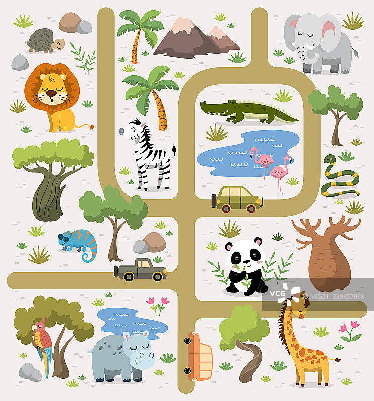 野生动物园热带迷宫图片素材