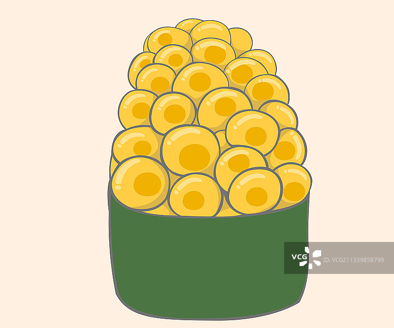 日式鱼子酱寿司图片素材