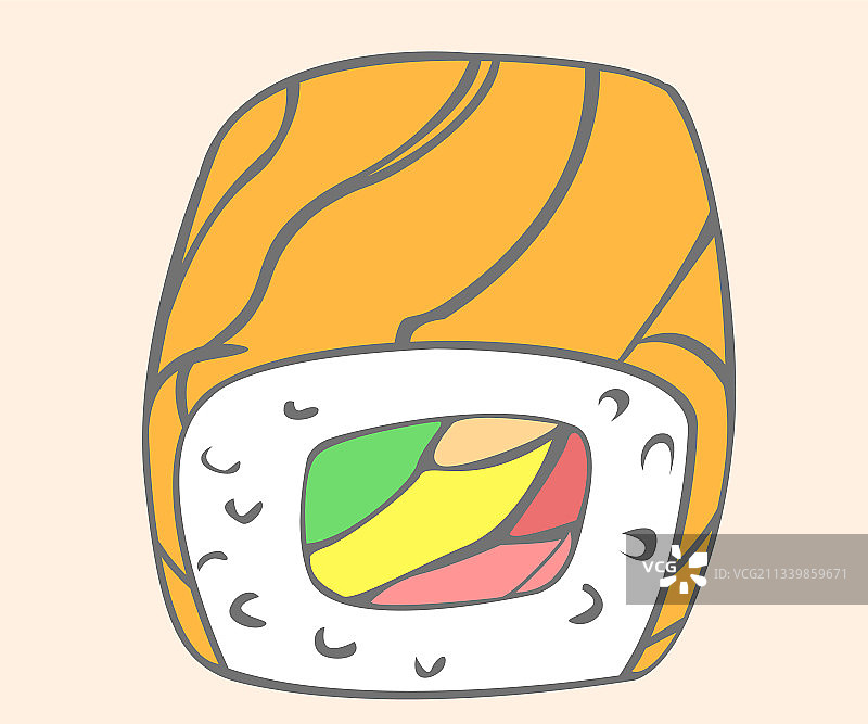 日式三文鱼寿司卷图片素材