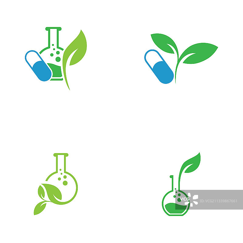 天然药物标志形象设计图片素材