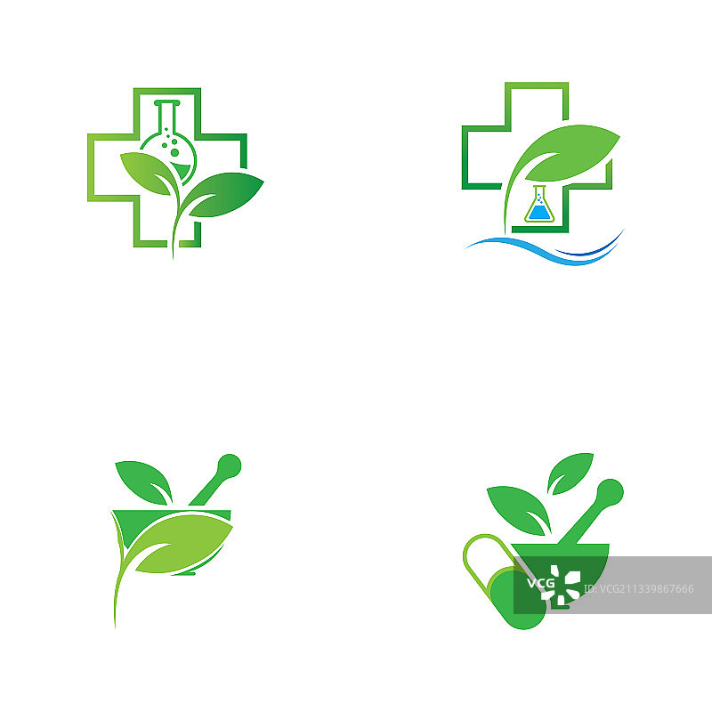 天然药物标志形象设计图片素材