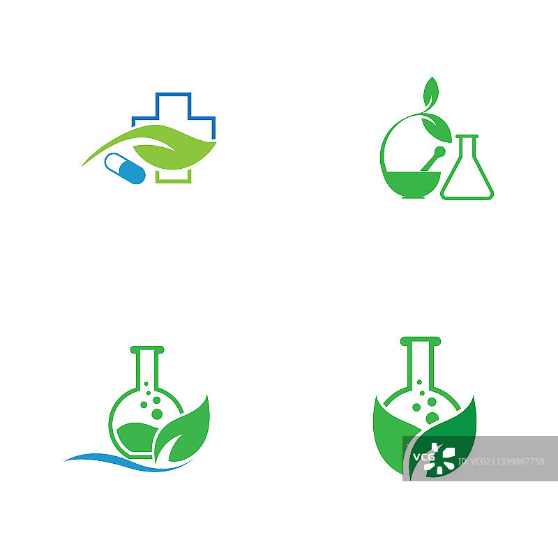 天然药物标志形象设计图片素材