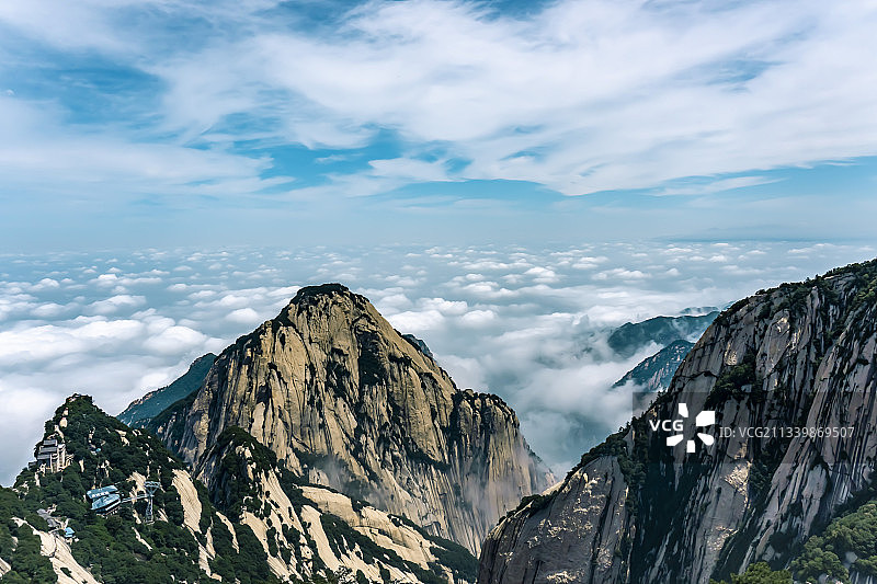 华山北峰云海图片素材