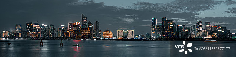 夜景·钱江新城全景图片素材