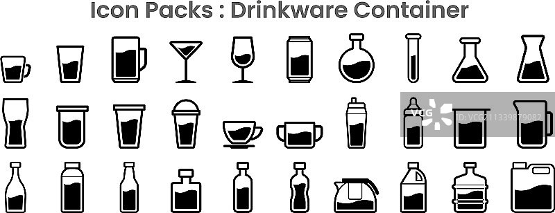 饮具容器图标包图片素材
