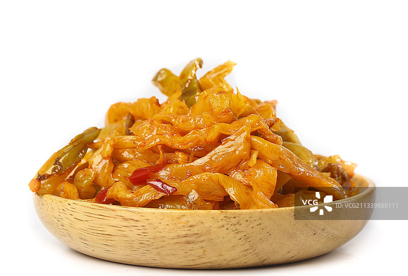 白底上的红油榨菜图片素材