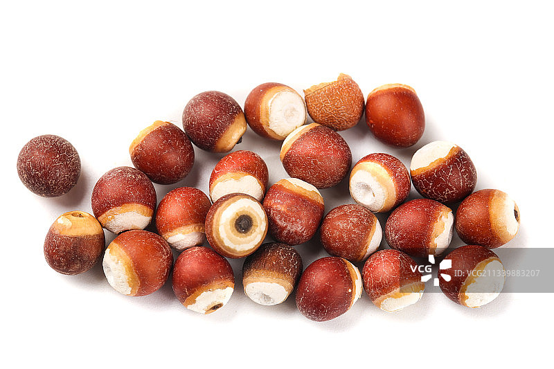白底上摆放着芡实图片素材