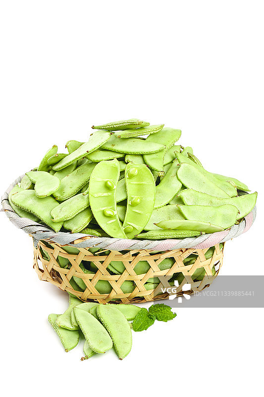 篮子里装着扁豆角图片素材