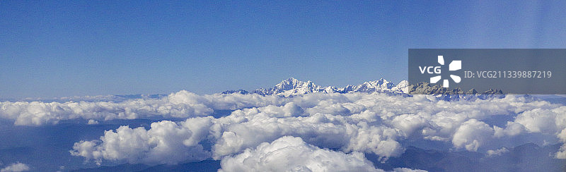 空中卡瓦格博图片素材