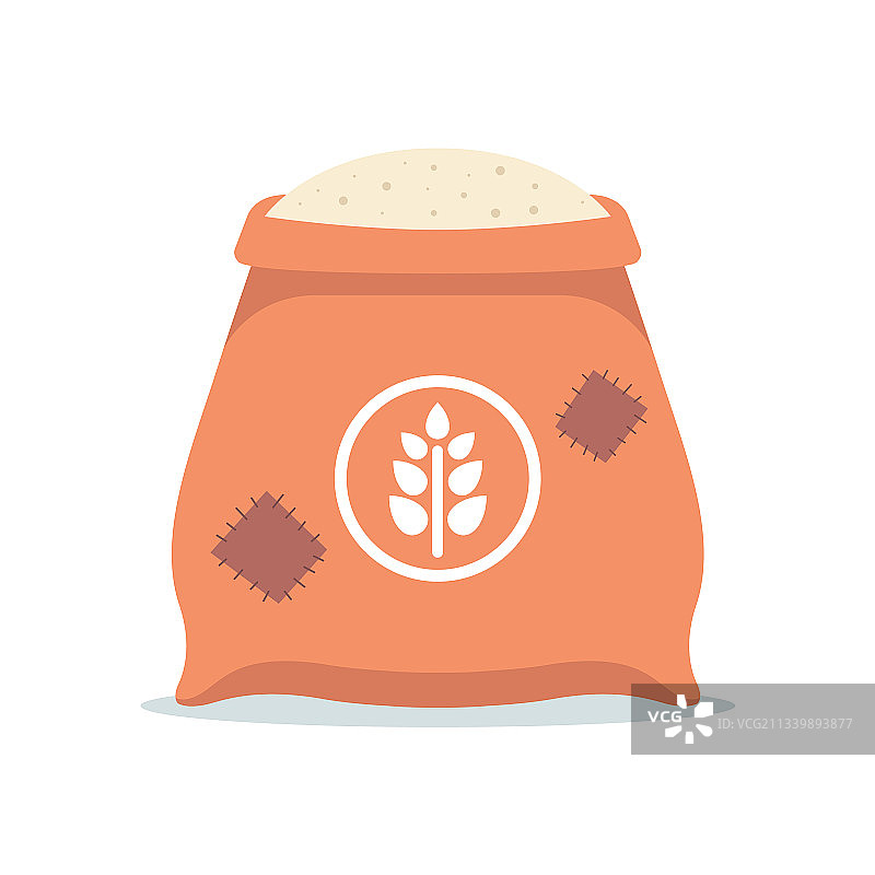 大型白面粉袋装粮食加工图片素材