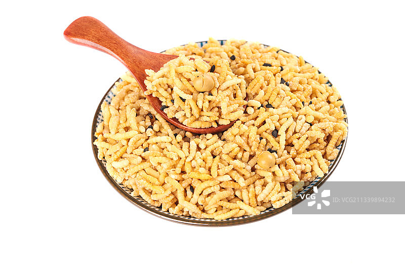 碗里装着农家糯米炒米图片素材
