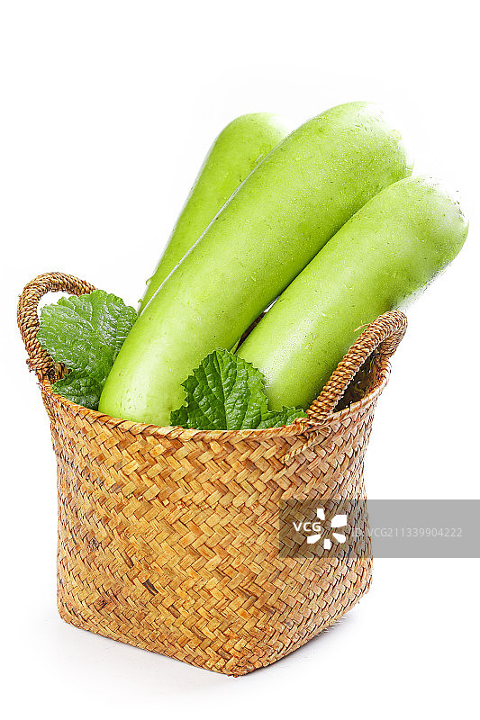 篮子里放着瓠子图片素材