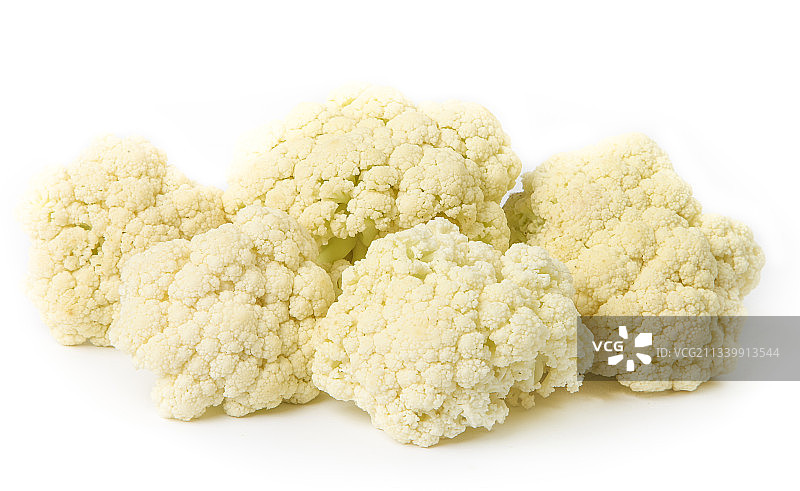 白底上的花菜图片素材