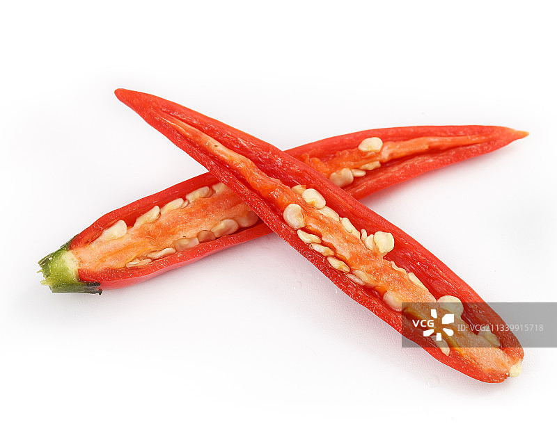 白底上摆放着朝天椒图片素材