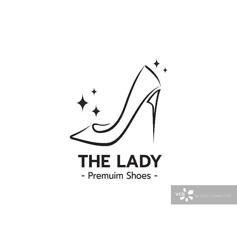 优雅女士鞋履Logo设计图片素材