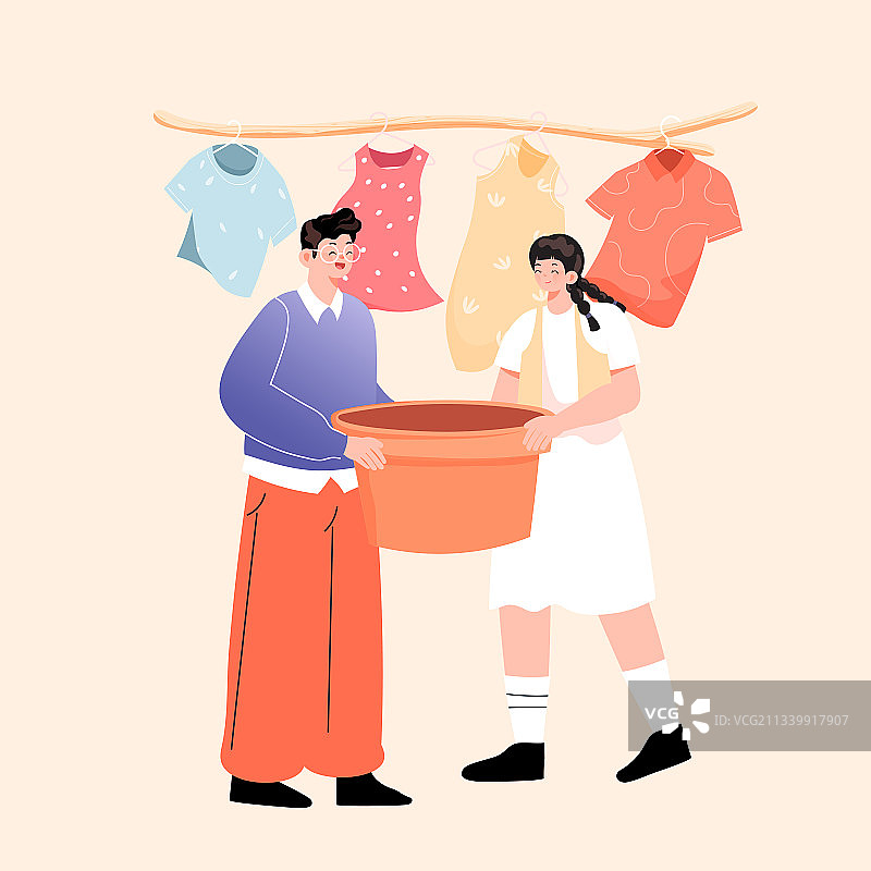 七夕节古代牛郎织女中国传统节日习俗情人节情侣约会亲密矢量插画图片素材