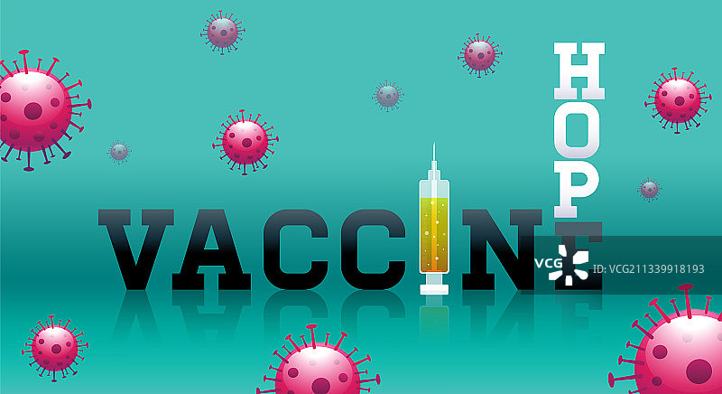 疫苗希望文字设计停止新冠病毒口罩图片素材
