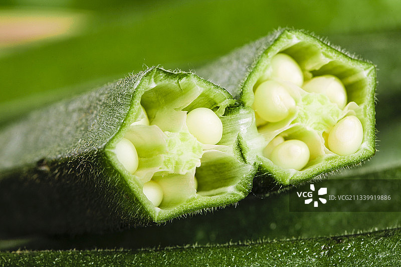 篮子里装着鲜嫩秋葵图片素材