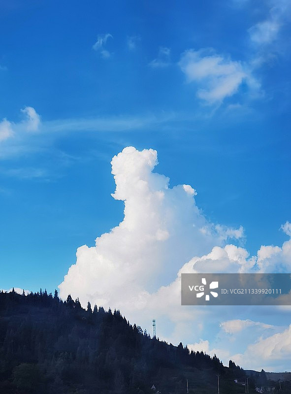 贵州贵阳市蓝天下的白云图片素材