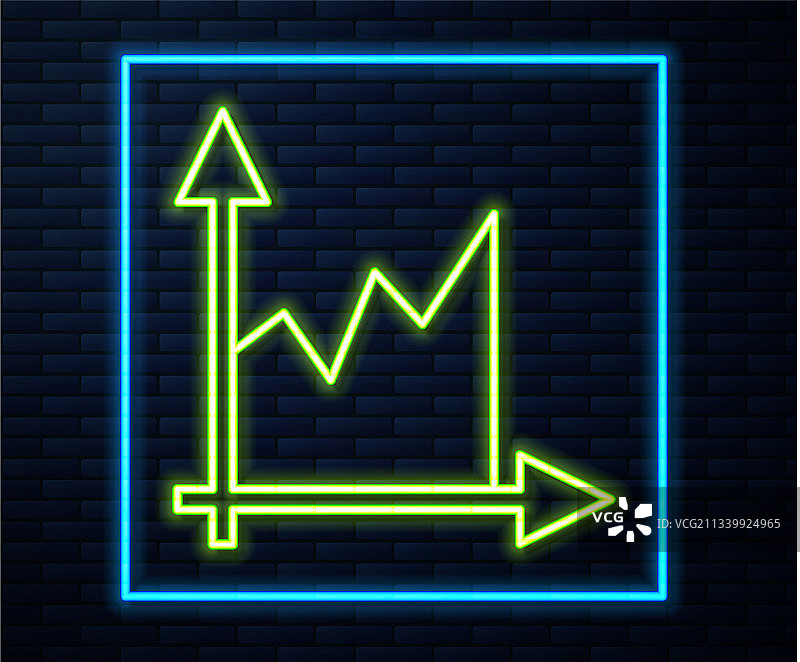 发光的霓虹灯线图表日程表图标图片素材