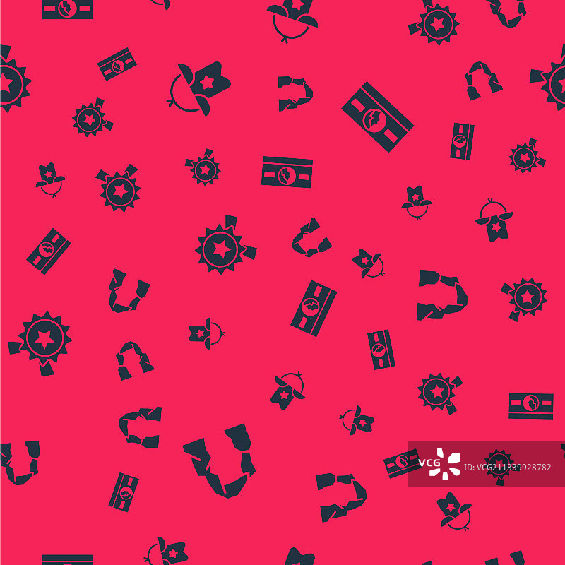 大峡谷、西部牛仔帽与奖牌套装图片素材