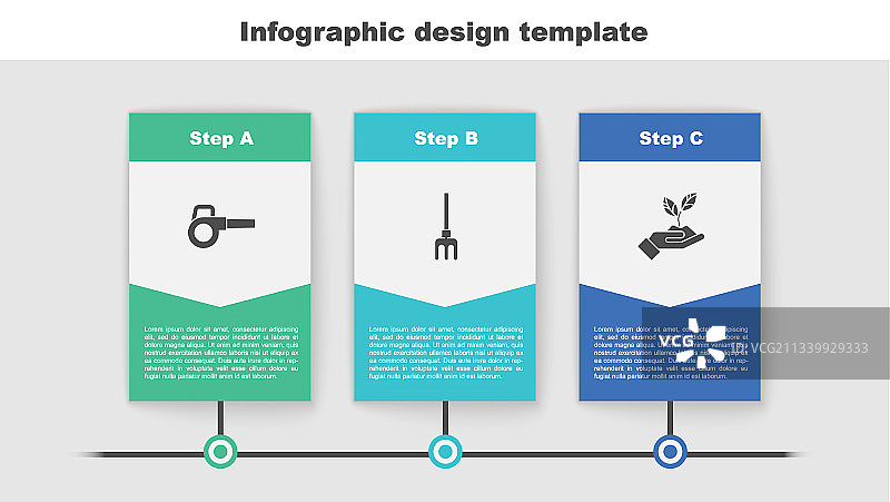 吹风机、园林耙和植物套装图片素材