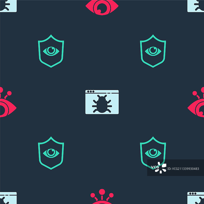 眼睛扫描系统漏洞、盾牌和眼睛图片素材