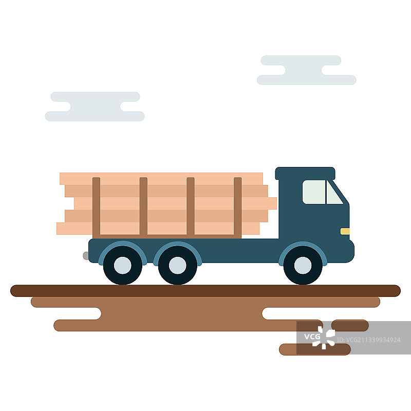 木材运输卡车图片素材