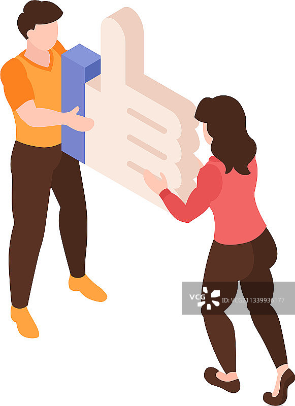 社交媒体点赞图标图片素材