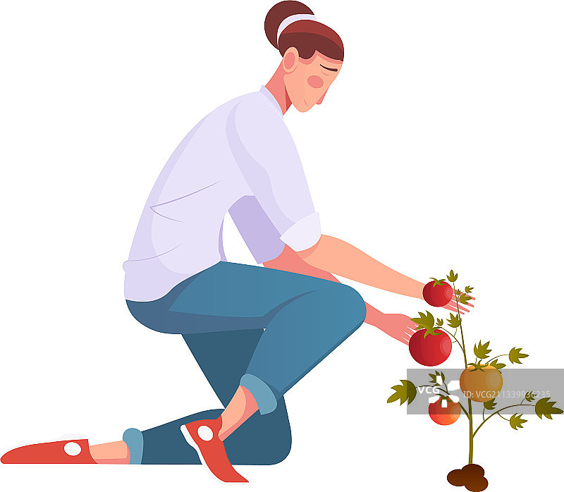 女园丁职业组合图片素材
