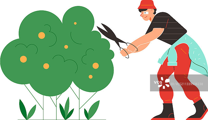 修剪树枝园艺场景图片素材