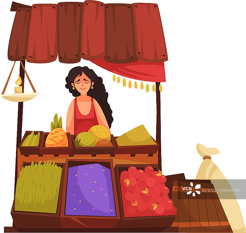 扁平化市场图片素材