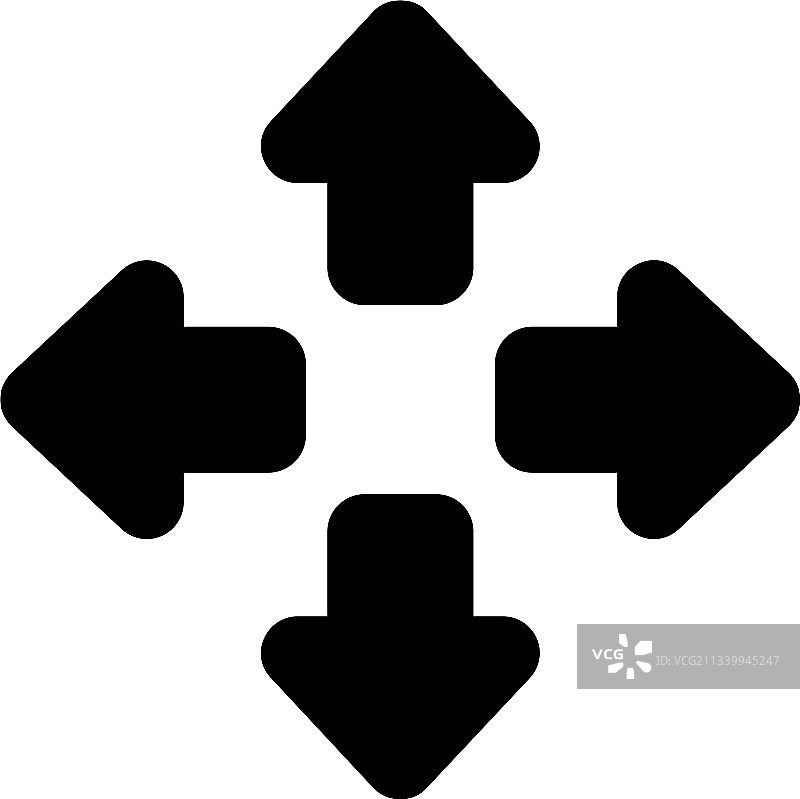 四向箭头图片素材