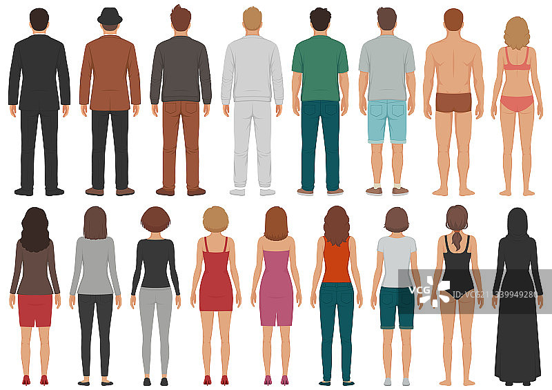 人群的背影（男人和女人）图片素材