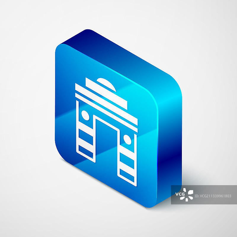 印度新德里印度门2.5D图标图片素材