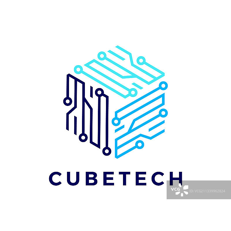 立方体科技电路标志图标图片素材