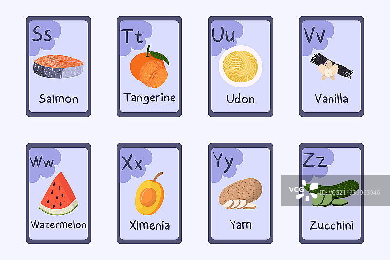彩色字母S T U V W X Y Z图片素材
