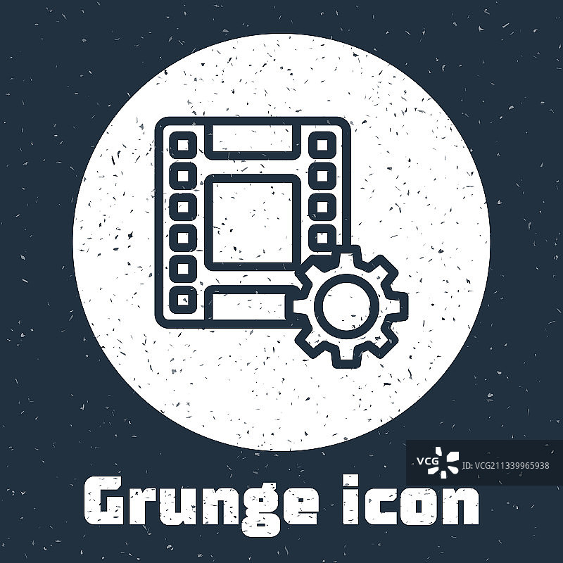 灰色背景上的视频播放图标banner图片素材