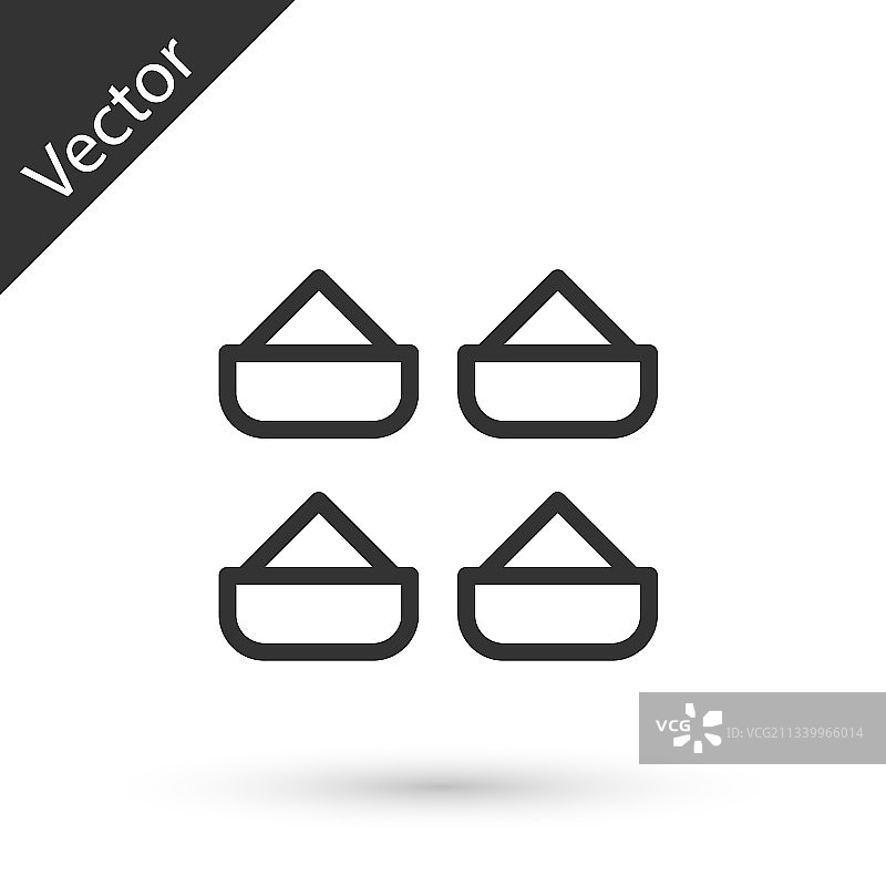 白色背景上的灰色线条印度香料图标图片素材