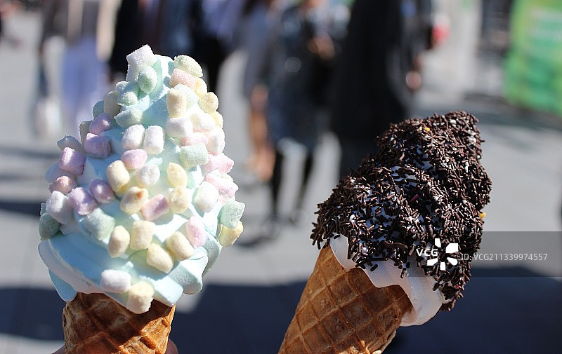 冰淇淋蛋筒特写（瑞典）图片素材