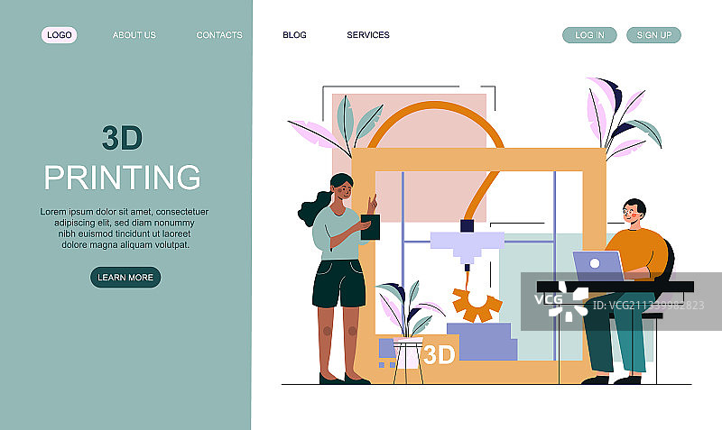 3D打印机概念图片素材