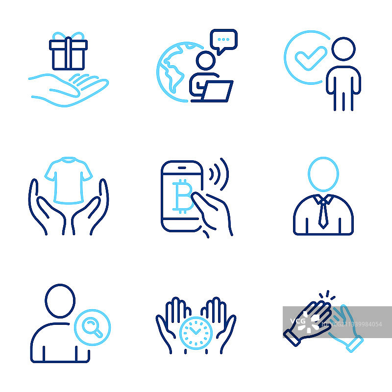 人物图标集，包含鼓掌图标图片素材