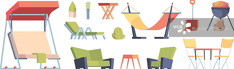 户外装饰花园家具图片素材