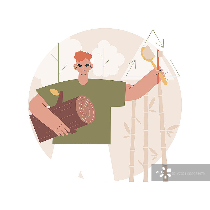 无废木制品抽象概念图片素材