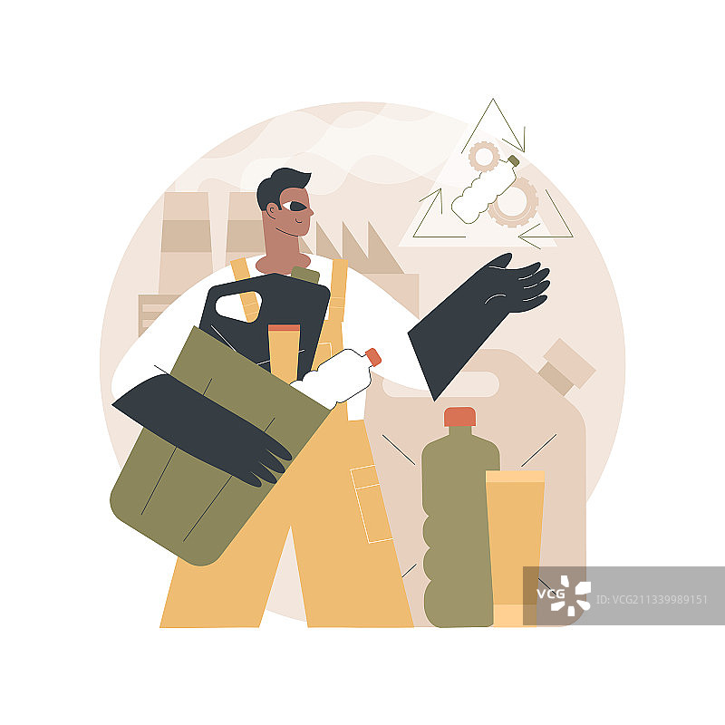 机械回收抽象概念图片素材