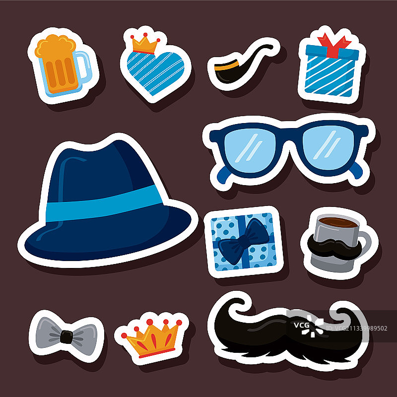 十一款父亲节图标图片素材