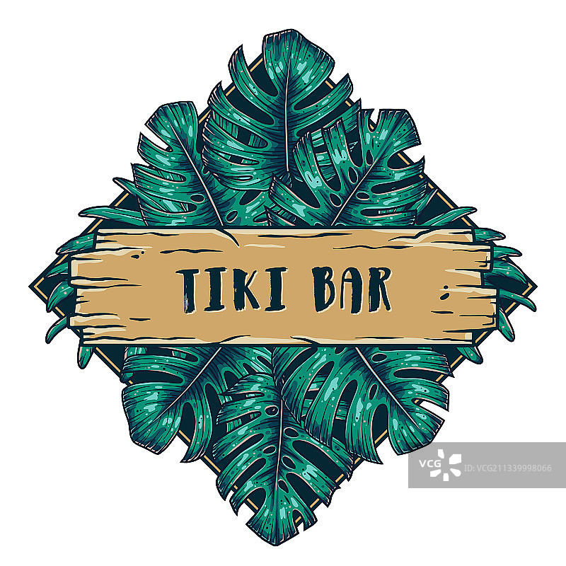 冲浪提基面具夏威夷酒吧民族冲浪图片素材