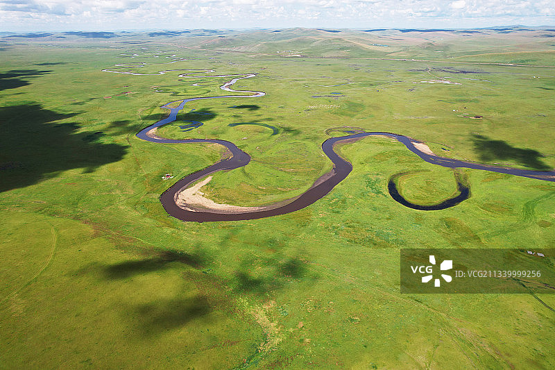 航拍莫日格勒河图片素材