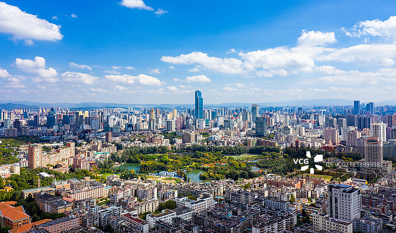 昆明天际线航拍图片素材