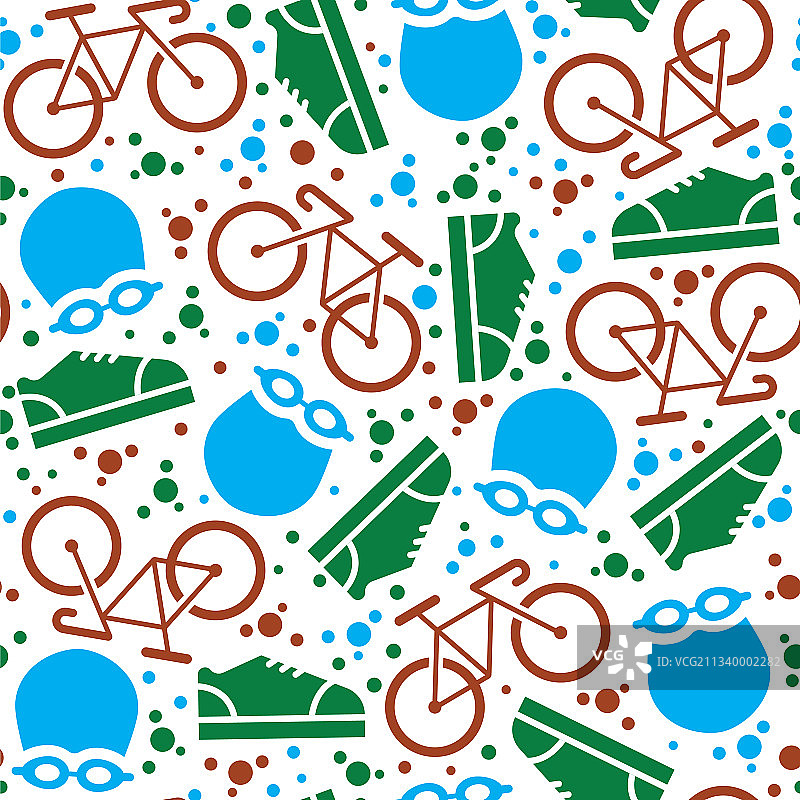 铁人三项运动无缝背景图片素材